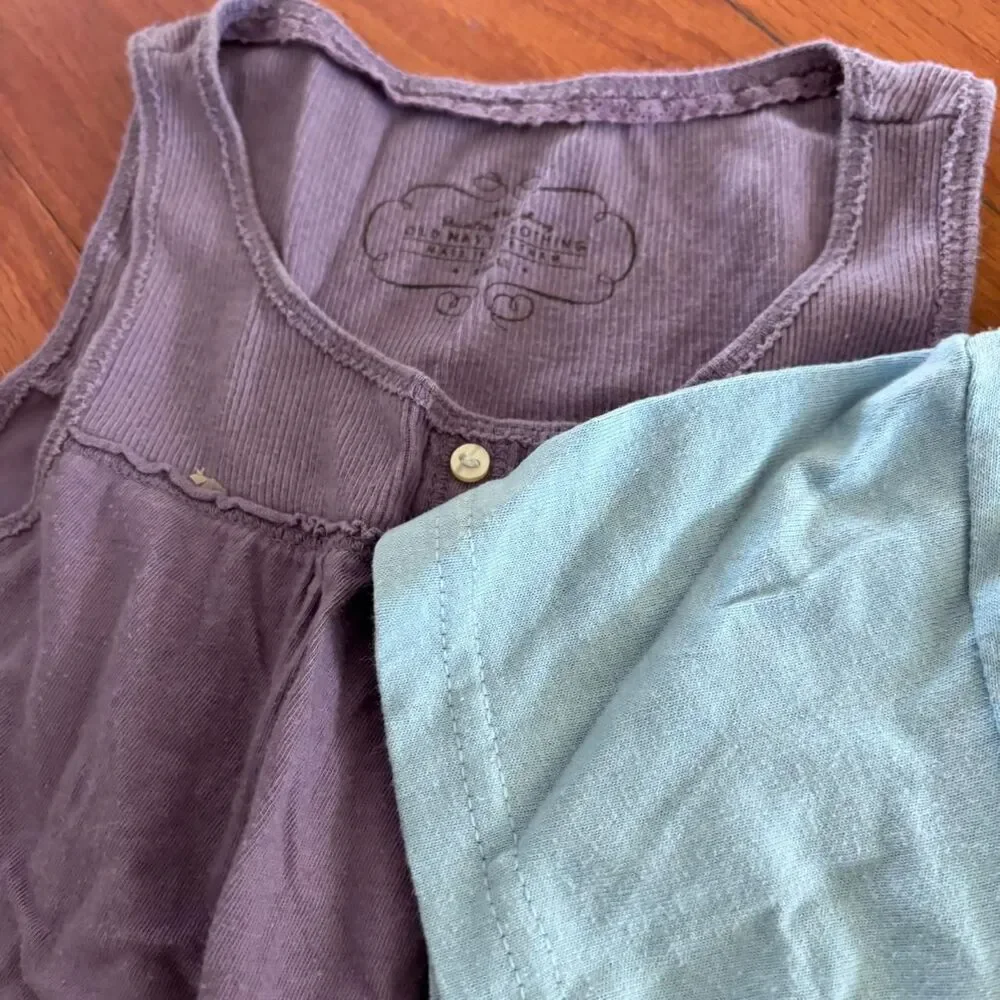BUNDLE of 6 Lot Black Blue Purple Girl's Children's Kid's Multi Sizes T-shirt B1